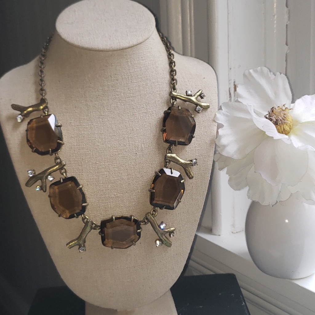 Gerard Yosca Smoky Glass Statement Necklace